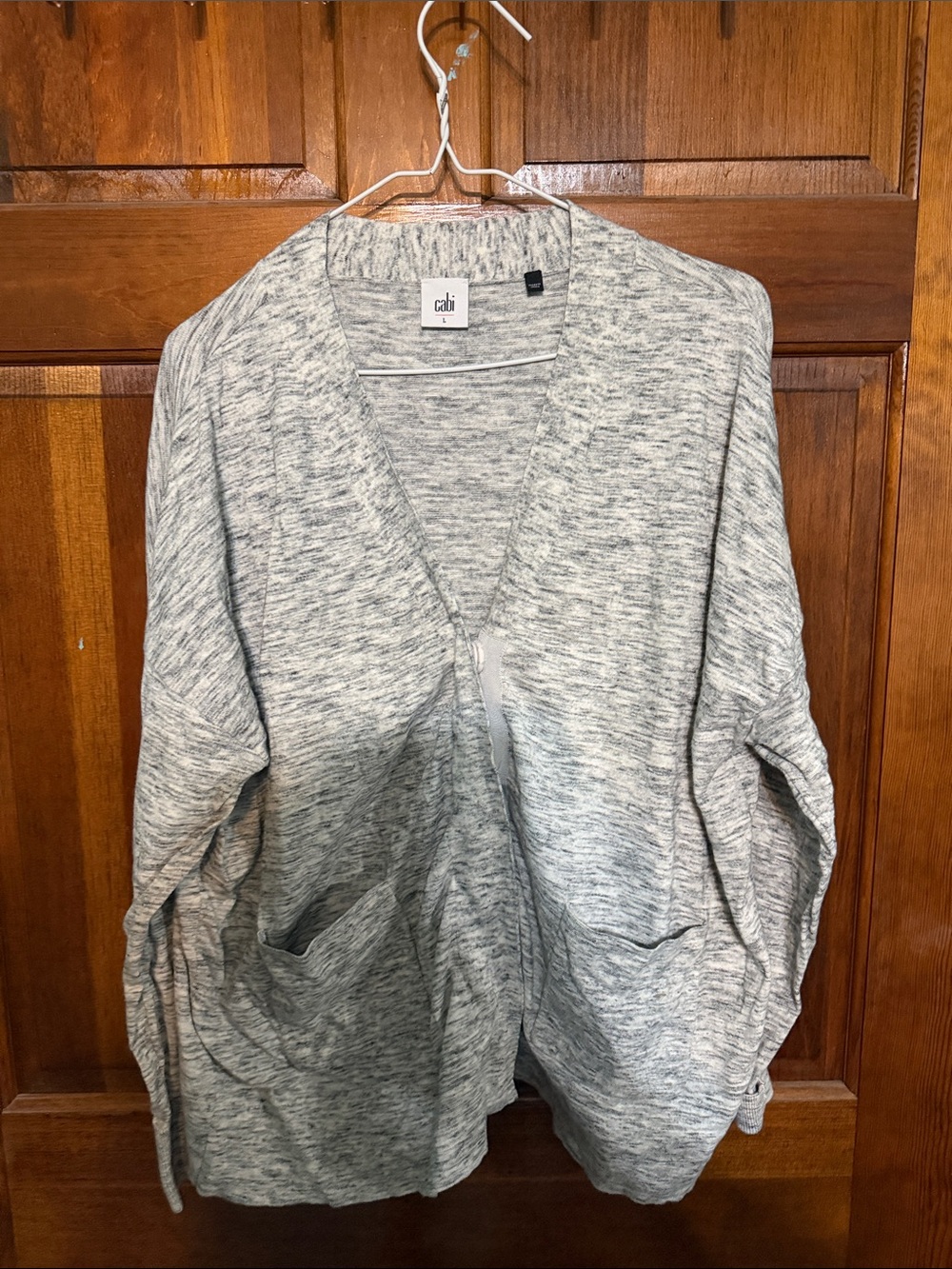CAbi Heather Gray Open-Front Women's Cardigan